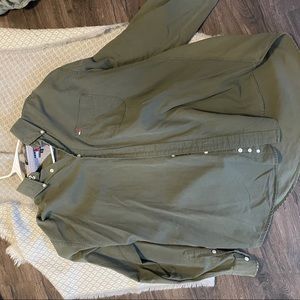 Olive Tommy Hilfiger Button Up